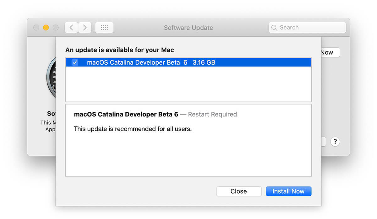 macOS Catalina 10.15 Beta 6 更新