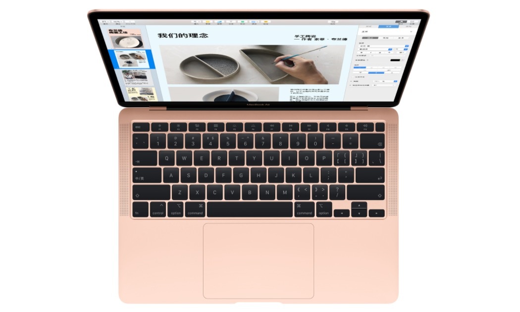 Macbook Air 2020 剪刀式键盘和更大触控板